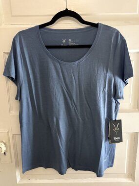 NWT Ibex Naturalist 100% Wool Women's Low Crew XL Blue Thrush